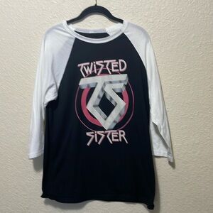 Twisted Sister White And Black Tee Shirt. Very Good Condition.